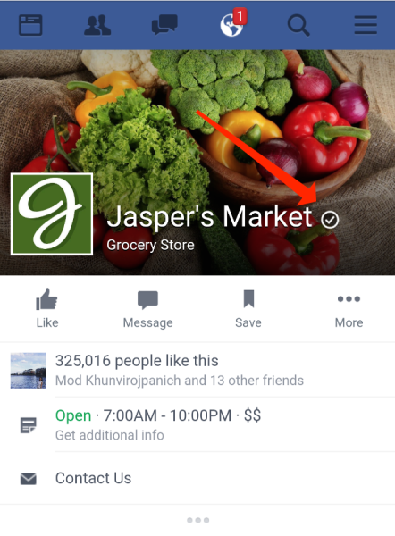 Facebook Local Verified